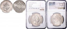 FRANZ JOSEPH I (1848 - 1916)&nbsp;
2 Gulden, 1879, Früh 1378&nbsp;

UNC | UNC , NGC MS 64