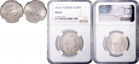FRANZ JOSEPH I (1848 - 1916)&nbsp;
1 Gulden, 1863, V. Früh 1471&nbsp;

UNC | UNC , NGC MS 62