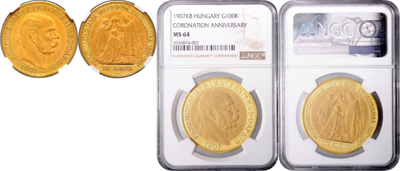 FRANZ JOSEPH I (1848 - 1916)&nbsp;
100 Koruna 40th Anniversary of Coronation as...