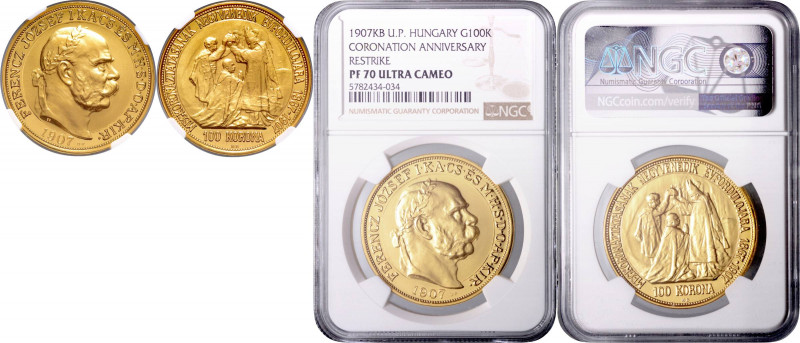 FRANZ JOSEPH I (1848 - 1916)&nbsp;
100 Korona 40th Anniversary of Coronation as...