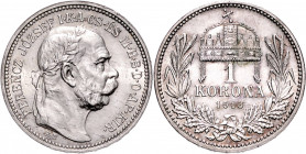 FRANZ JOSEPH I (1848 - 1916)&nbsp;
1 Korona, 1913, 5g, KB. Früh 2121&nbsp;

about UNC | about UNC