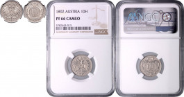 FRANZ JOSEPH I (1848 - 1916)&nbsp;
10 Heller, 1892, Früh 1996&nbsp;

PROOF | NGC PF 66 CAMEO | Mimořádný exemplář! | Jediný exemplář s tímto hodnoc...