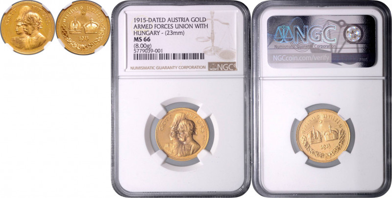 FRANZ JOSEPH I (1848 - 1916)&nbsp;
Gold medal The Alliance between Austria-Hung...
