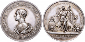 FRANZ JOSEPH I (1848 - 1916)&nbsp;
Silver medal To commemorate the Franz Joseph I´ Survival of an Assassination Attempt , 1853, 21,77g, 38 mm, Ag 900...