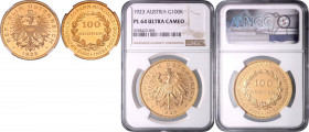 AUSTRIA&nbsp;
100 Kronen, 1923, AMK 2&nbsp;

UNC | UNC , NGC PL 64 ULTRA CAMEO | Mimořádný exemplář! | Extraordinary specimen!