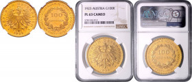 AUSTRIA&nbsp;
100 Kronen, 1923, AMK 2&nbsp;

UNC | UNC , NGC PL 63 CAMEO
