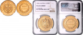 AUSTRIA&nbsp;
100 Kronen, 1924, AMK 2&nbsp;

UNC | UNC , NGC PL 63 CAMEO
