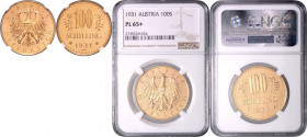 AUSTRIA&nbsp;
100 Schilling, 1931, AMK 5&nbsp;

UNC | UNC , NGC PL 65+ | Mimořádný exemplář! | Extraordinary specimen!
