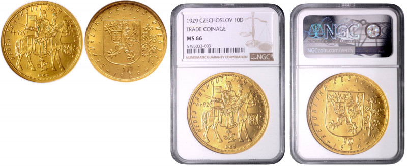 CZECHOSLOVAKIA&nbsp;
10 Ducats, 1929, MCH CSR1D-001&nbsp;

UNC | UNC , NGC MS...