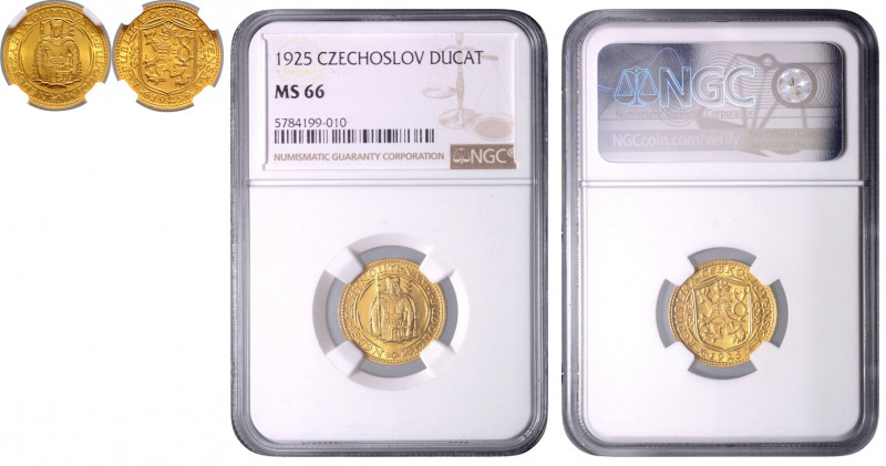 CZECHOSLOVAKIA&nbsp;
1 Ducat, 1925, MCH CSR1D-005&nbsp;

UNC | UNC , NGC MS 6...
