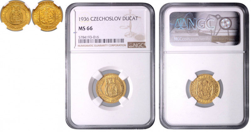 CZECHOSLOVAKIA&nbsp;
1 Ducat, 1936, MCH CSR1D-005&nbsp;

UNC | UNC , NGC MS 6...