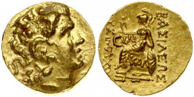 Greece THRACIA 1 Gold Stater (88-86BC) Lysimachos (323-281 BC). Tomis ca. 88-86 BC. Struck by Mithradates VI of Pontus. Obverse: Diademed head of Alex...