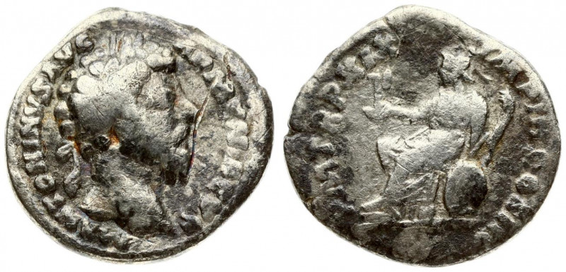 Roman Empire 1 Denarius Marcus Aurelius AD 161-180. Obverse: Laureate head. M AN...