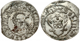 Latvia 1 Solidus 1610 Riga. Sigismund III Waza (1587-1632). Obverse: Large S monogram divides date. Obverse Legend: SIG III D G REX POLO - SOLIDVS CIV...