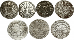 Latvia & Lithuania 1 Solidus - 1 1/2 Grosz (1616-1632) Riga & Vilnius & Elbing. Sigismund III Waza (1587-1632) & Gustav II Adolf (1621-1632). Obverse:...