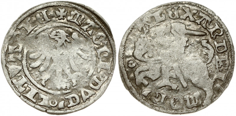 Lithuania 1/2 Grosz (1501-1506) Vilnius. Alexander Jagiellon (1492–1506). Obvers...