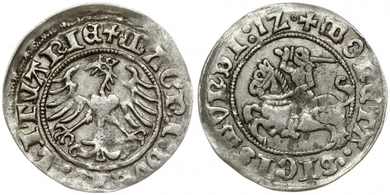 Lithuania 1/2 Grosz 1512 Vilnius. Sigismund I the Old (1506-1548). Obverse Lette...