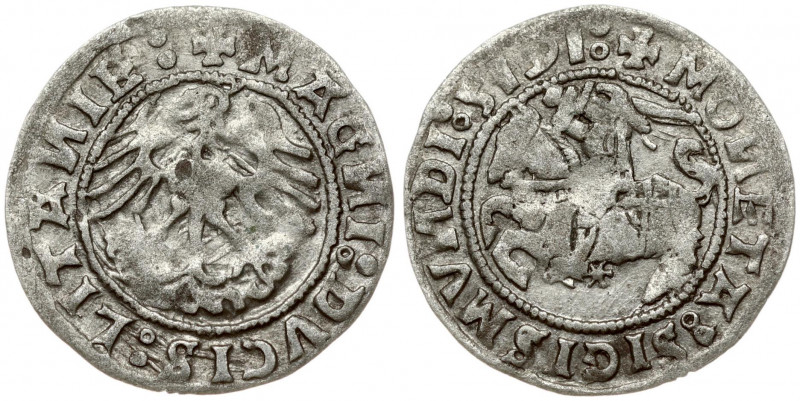 Lithuania 1/2 Grosz 1519 Vilnius. Sigismund I the Old (1506-1548). Obverse Lette...