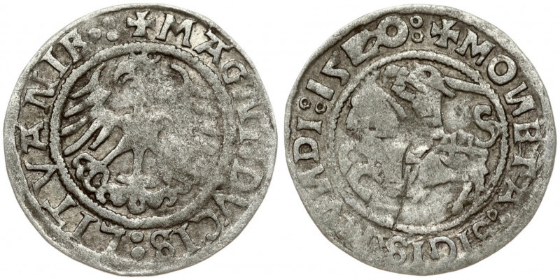 Lithuania 1/2 Grosz 1520 Vilnius. Sigismund I the Old (1506-1548). Obverse Lette...