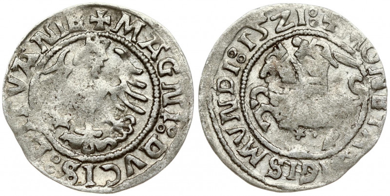 Lithuania 1/2 Grosz 1521 Vilnius. Sigismund I the Old (1506-1548). Obverse Lette...