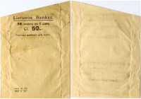 Lithuania Bank Rolls Pack 50 Centų (1925-1936). Bank of Lithuania 50 Coins after a 1 cent / 50 monetų po 1 centą Ct 50. Please check at the cash desk....