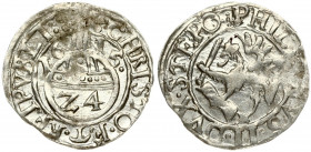 Poland POMERANIA-STETTIN 1/24 Thaler 1615 Philipp II(1606-1618). Obverse: Crowned griffin to left with sword and book in circle. Obverse Legend: PHILI...