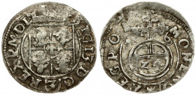 Poland 1/24 Thaler 1616 Bydgoszcz. Sigismund III Vasa (1587-1632). Obverse: Crowned shield. Reverse: 24 within orb dividing date. Silver. Gorecki B.16...