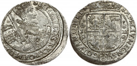 Poland 1 Ort 1621 Bydgoszcz. Sigismund III Vasa (1587-1632). Obverse: Crowned half-length figure right. Reverse: Crowned shield within fleece collar. ...