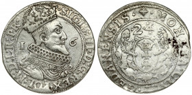 Poland Gdansk 1 Ort 1624/3 Sigismund III Vasa (1587-1632). Obverse Lettering: SIGIS III D G REX POL M D L R PR. Reverse Lettering: MONETA CIVIT GEDANE...