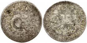 Poland 1 Gulden (Tymf) 1666 AT. John II Casimir Vasa (1649–1668). Obverse: Crowned monogram. Reverse: Crowned shield; XXX GRO on shield. Silver. KM 12...