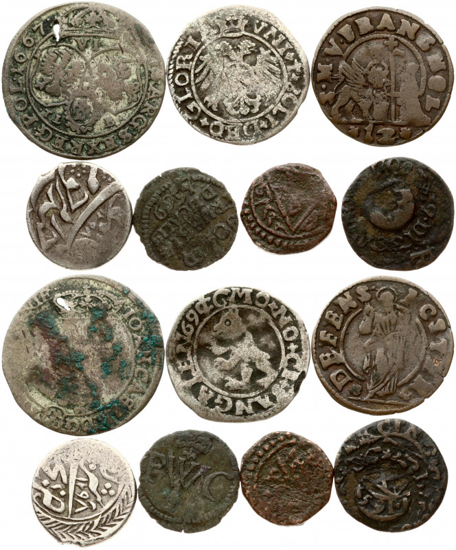 Poland 6 Groszy 1667 TLB & Various Coins. John II Casimir Vasa (1649–1668). Obve...