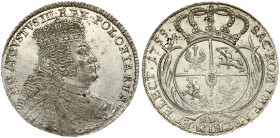 Poland 1 Thaler 1755 EDC Friedrich August II(1733-1763). Obverse: Large legends. Obverse Legend: DG AVGVSTVS III REX POLONIARUM. Reverse: Large legend...