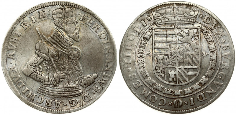 Austria 1 Thaler ND(1564-1595) Hall. Type Rare. Ferdinand Archduke of Austria (1...