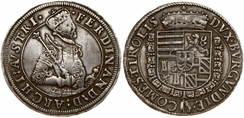 Austria Tyrol 1 Thaler (1577-1595) Hall. Ferdinand II Archduke (1564-1595). Obve...