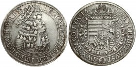 Austria 1 Thaler 1699 Hall. Leopold I(1657-1705). Obverse: Old laureate bust right in inner circle. Obverse Legend: LEOPOLDVS • D: G: ROM: IMP: SE: A:...