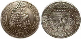 Austria 1 Thaler 1704 Hall. Leopold I(1657-1705). Obverse: Old laureate bust right in inner circle. Obverse Legend: LEOPOLDVS • D: G: ROM: IMP: SE: A:...