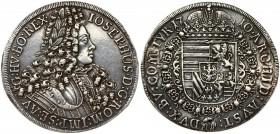 Austria 1 Thaler 1710 Hall Joseph I(1705-1711 ). Obverse: Laureate armored bust right. Obverse Legend: IOSEPHUS • D: G: ROM: IMP: SE: AV: G: HV: BO: R...