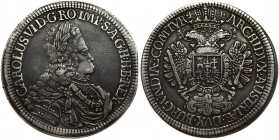 Austria 2 Thaler (1711) Hall. Charles VI (1711-1740). Obverse: Bust facing right touching the rime below. Lettering: CAROLUS VI D G RO IMP S A G H H B...