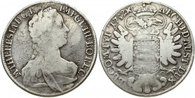 Austria 1 Thaler 1752 Hall. Maria Theresa(1740-1780). Obverse: Diademed bust right. Reverse: Crowned imperial eagle with arms on breast. Silver. Repai...