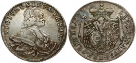 Austria SALZBURG 1 Thaler 1762 Sigismund (1753-1771). Obverse: Portrait right with or without signature below bust. Lettering: SIGISMUND D G A & PR SA...