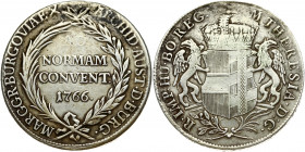 Austria BURGAU 1 Thaler 1766 Maria Theresa(1740-1780). Obverse: Crowned supported arms. Obverse Legend: M • THERESIA • D : G • R • IMP • HU • BO • REG...