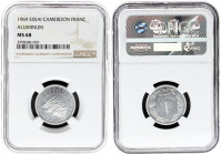 Equatorial African States 1 Franc 1969 (a) ESSAI. Obverse: Three giant eland left date below. Reverse: Denomination within wreath. Aluminum. KM E7. NG...