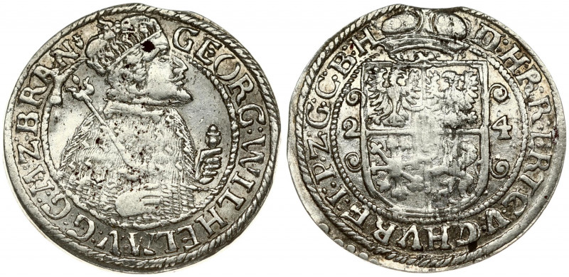 Germany Brandenburg-Prussia 1 Ort 1624 Georg Wilhelm(1619–1640). Obverse: Georg ...