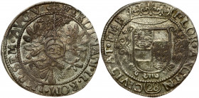 Germany Emden 28 Stuber (1624-1637) Obverse: Crowned coat of arms. Lettering: FLOR ARGEN CIVITAT EMB. Reverse: Double eagle. Lettering: FERDINAN II RO...