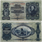 Hungary 5 Pengo 1928 Banknote. Obverse: Grof (Count) Szechenyi Istvan. Reverse: Chain Bridge; Budapest. S/N A002 065389. P 95