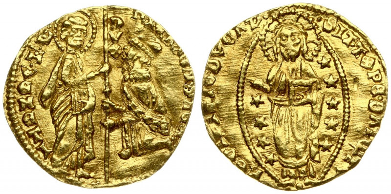 Italy Venice 1 Ducat (1343-1354). Andrea Dandolo(1343-1354). Obverse: St. Mark s...