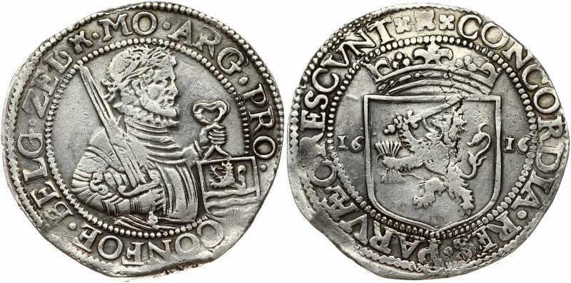 Netherlands ZEELAND 1 Nederlandse Rijksdaalder 1616 Obverse: Laureate 1/2 figure...