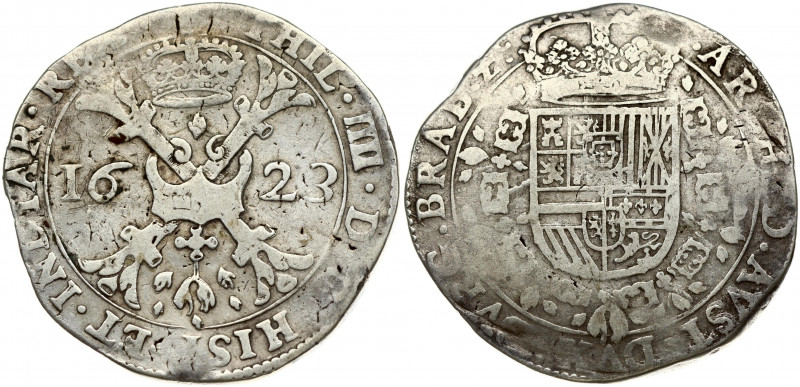 Spanish Netherlands BRABANT 1 Patagon 1623. Philip IV(1621-1665). Obverse: Crown...