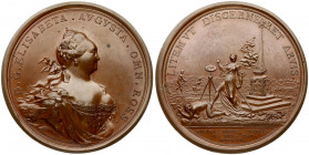 Russia Medal (1754) for the termination of boundary disputes. May 13; 1754. St. Petersburg Mint; second quarter of the 19th century. Obverse medalist ...