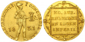 Netherlands 1 Ducat 1831 St Petersburg Mint. Imitating a gold Ducat of Willem I Rare Russia 1 Ducat 1831. Russian Empire time of Nicholas I (1826-1855...